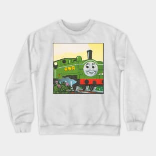 Duck the Great Western Engine Vintage Square Card Crewneck Sweatshirt